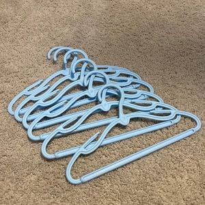 6 blue baby hangers